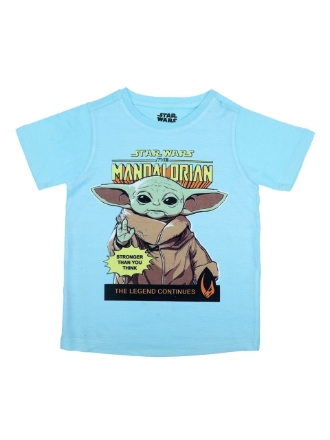STAR WARS Boys Blue Printed Round Neck T-shirt