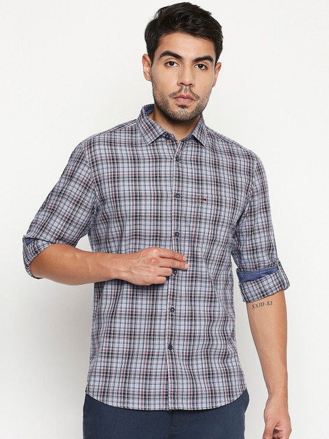 Basics Men Grey Slim Fit Checked Casual Shirt
Basics Men Grey Slim Fit Checked Casual Shirt