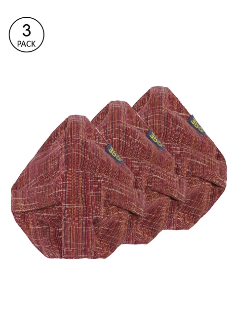 3BO Women Pack Of 3 Assorted 3 Ply Anti Pollution Reusable Khadi Protective Face Masks, Maroon
3BO Women Pack Of 3 Assorted 3 Ply Anti Pollution Reusable Khadi Protective Face Masks, Maroon