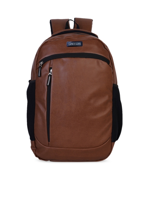 Lapis O Lupo Unisex Tan Solid Backpack