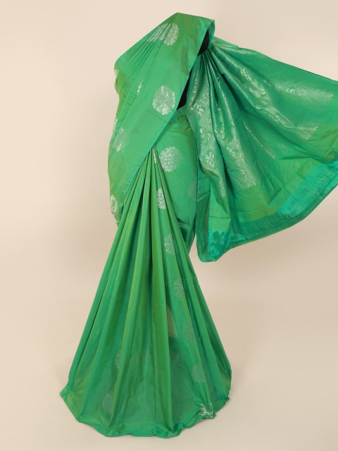 Pothys Green Silk Cotton Woven Design Kanjeevaram Saree