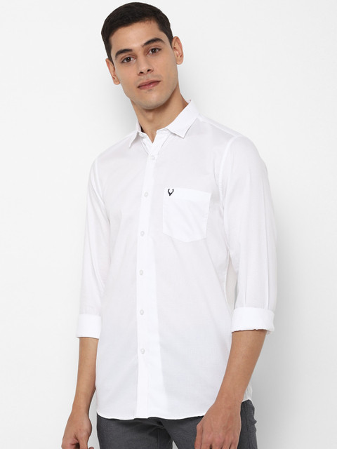 Allen Solly Men White Slim Fit Solid Casual Shirt 
Allen Solly Men White Slim Fit Solid Casual Shirt