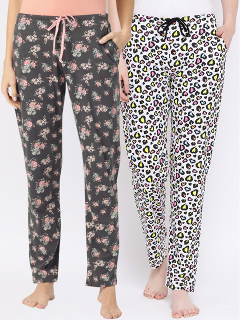 Kanvin Women Pack Of 2 Printed Lounge Pants, Charcoal
Kanvin Women Pack Of 2 Printed Lounge Pants, Charcoal
