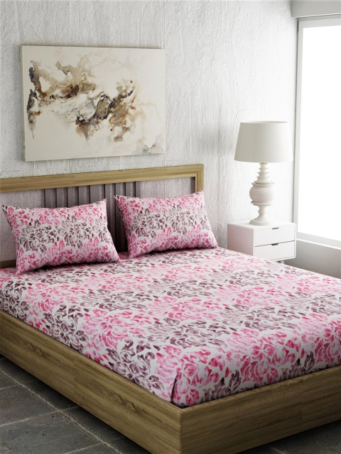 EverHOME Off-White & Pink Ethnic Motifs 210 TC Cotton 1 Queen Bedsheet with 2 Pillow Covers
EverHOME Off-White & Pink Ethnic Motifs 210 TC Cotton 1 Queen Bedsheet with 2 Pillow Covers