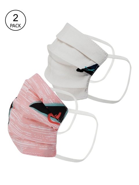 Kazo Kids Pack Of 2 2-Ply Reusable Cloth Masks, White