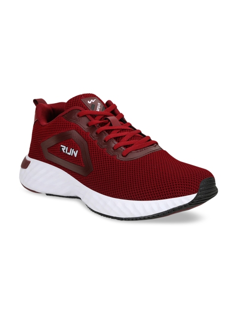 Campus Men Burgundy Mesh Running Shoes
