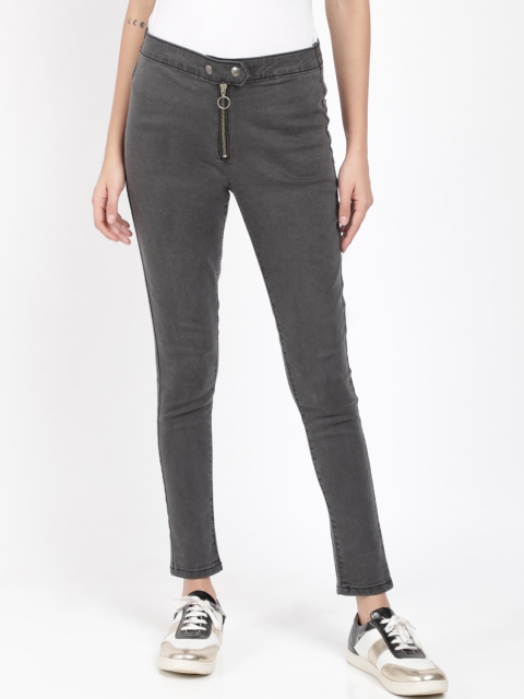 IVOC Women Grey Skinny Fit High-Rise Clean Look Jeans