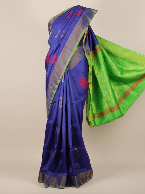 Pothys Blue Woven Design Art Silk Saree