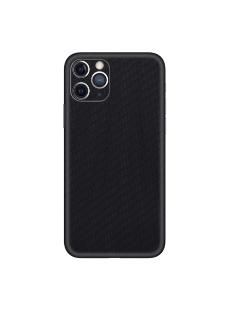 Trendy Skins Black Carbon Fibre Pattern Sustainable iPhone 11 Pro Max Phone Skin