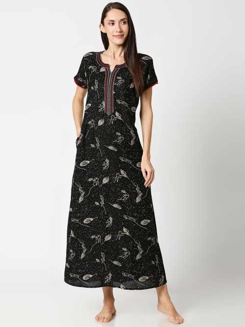 AV2 Black & White Printed Nightdress