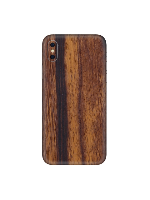 Trendy Skins Brown & Black Wooden Pattern Sustainable iPhone Xs Phone Sheet Skin