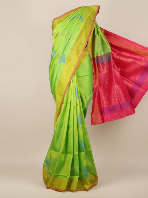 Pothys Green & Pink Art Silk Woven Design Saree