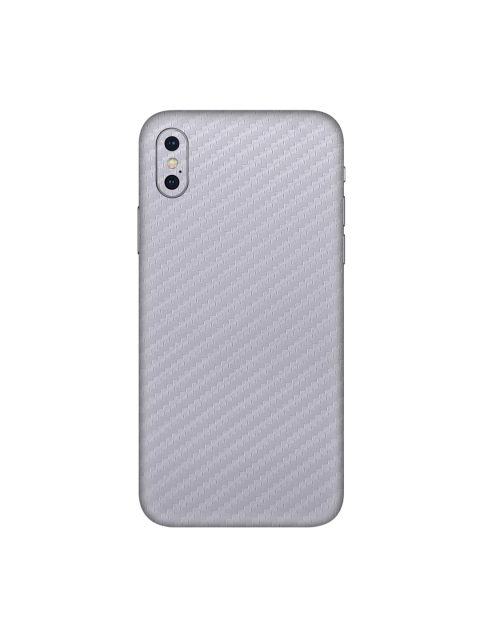 Trendy Skins Unisex White Carbon Fiber Pattern iPhone Xs Max Sustainable Mobile Skin