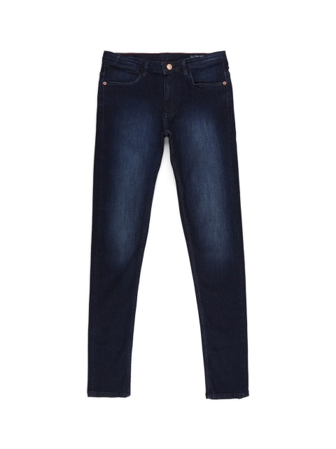 Allen Solly Junior Boys Navy Blue Skinny Fit Mid-Rise Cotton Clean Look Jeans