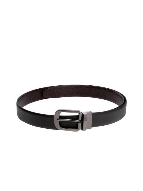 Apsis Men Black & Brown Solid Reversible Belt