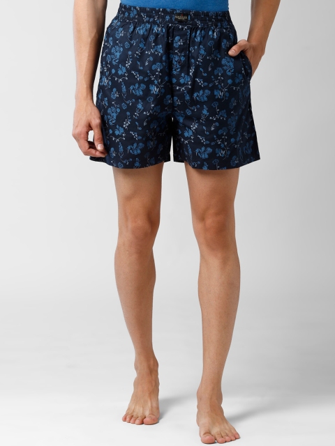 Peter England Men Navy Blue Printed Boxers PEBSWRGBL33979