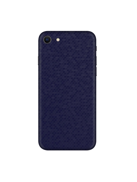 Trendy Skins Navy Blue Honey Comb Patterned iPhone SE 2020 Sustainable Mobile Skin