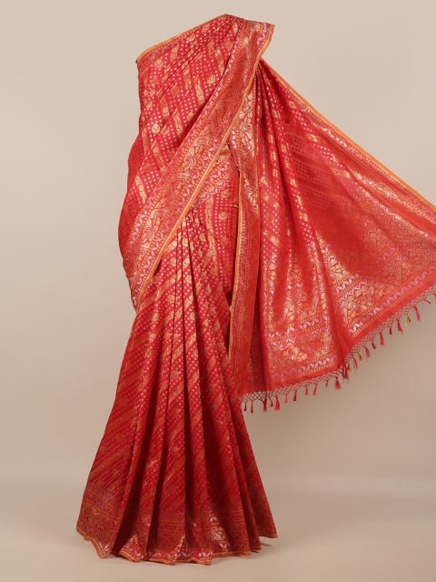 Pothys Red Pure Silk Woven Design Banarasi Saree