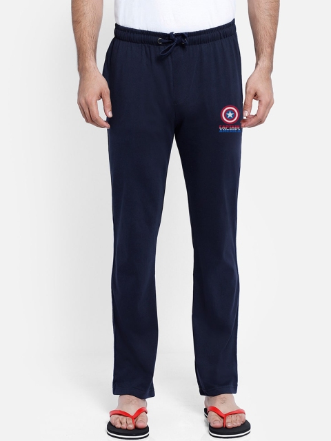 Free Authority Men Navy Blue Captain America Featured Pyjama