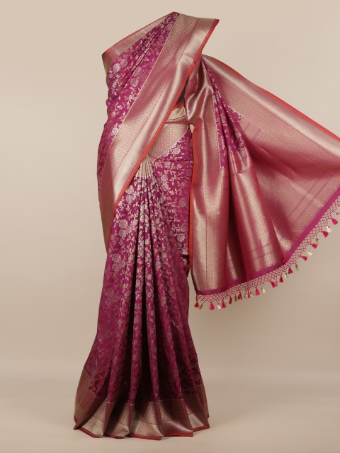 Pothys Burgundy & Gold-Toned Pure Silk Woven Design Banarasi Saree With Tasseled Pallu
Pothys Burgundy & Gold-Toned Pure Silk Woven Design Banarasi Saree With Tasseled Pallu