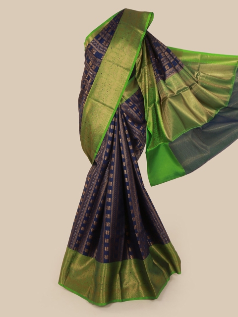 Pothys Blue & Green Art Silk Woven Design Saree