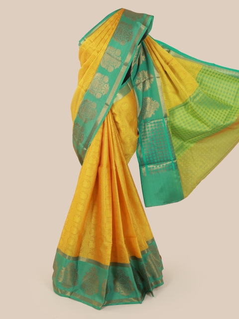 Pothys Yellow & Green Art Silk Woven Design Saree