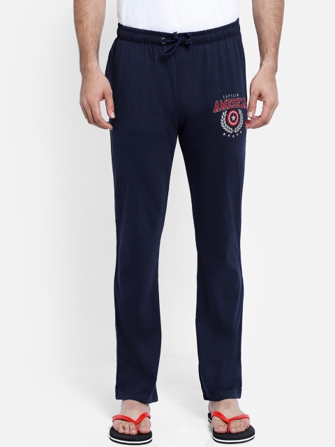 Free Authority Men Navy Blue Captain America Featured Pyjama