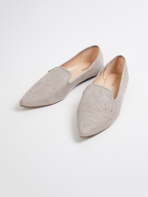 CODE by Lifestyle Women Grey Solid PU Ballerinas