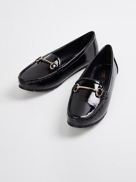 Code By Lifestyle Women Black Horsebit Loafers
Code By Lifestyle Women Black Horsebit Loafers