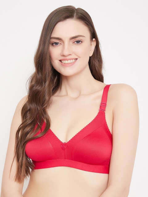 Klassik Red Solid Non-Wired Non Padded Everyday Bra KLMGTJSKSL