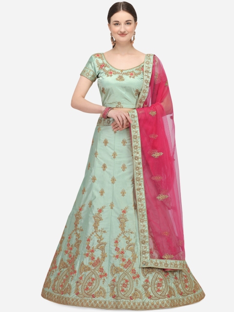 Netram Lime Green & Pink Embroidered Semi-Stitched Lehenga & Unstitched Blouse with Dupatta
Netram Lime Green & Pink Embroidered Semi-Stitched Lehenga & Unstitched Blouse with Dupatta