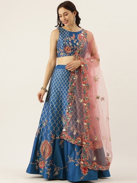 panchhi Blue & Maroon Embroidered Semi-Stitched Lehenga & Unstitched Blouse with Dupatta
panchhi Blue & Maroon Embroidered Semi-Stitched Lehenga & Unstitched Blouse with Dupatta