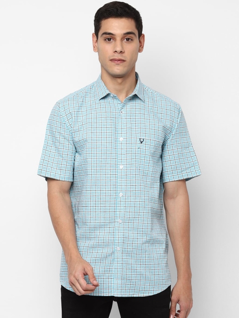 Allen Solly Men Blue Slim Fit Checked Casual Shirt