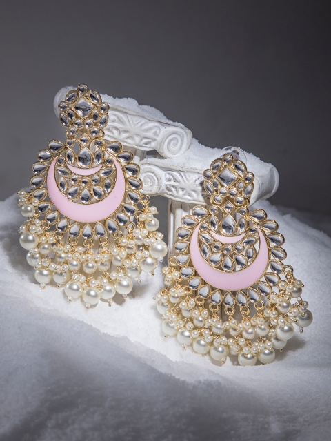 Biba Pink Crescent Shaped Chandbalis