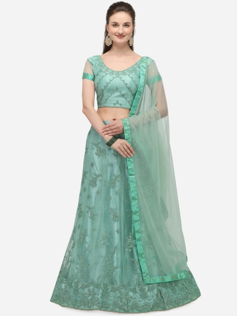 Netram Sea Green & Gold-Toned Embroidered Semi-Stitched Lehenga & Unstitched Blouse with Dupatta
Netram Sea Green & Gold-Toned Embroidered Semi-Stitched Lehenga & Unstitched Blouse with Dupatta