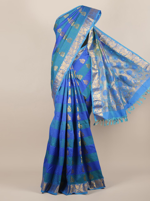 Pothys Blue & Gold-Toned Pure Silk Woven Design Saree
Pothys Blue & Gold-Toned Pure Silk Woven Design Saree