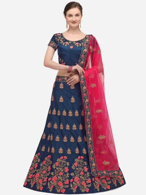 Netram Blue & Gold-Toned Embroidered Semi-Stitched Lehenga & Unstitched Blouse with Dupatta
Netram Blue & Gold-Toned Embroidered Semi-Stitched Lehenga & Unstitched Blouse with Dupatta