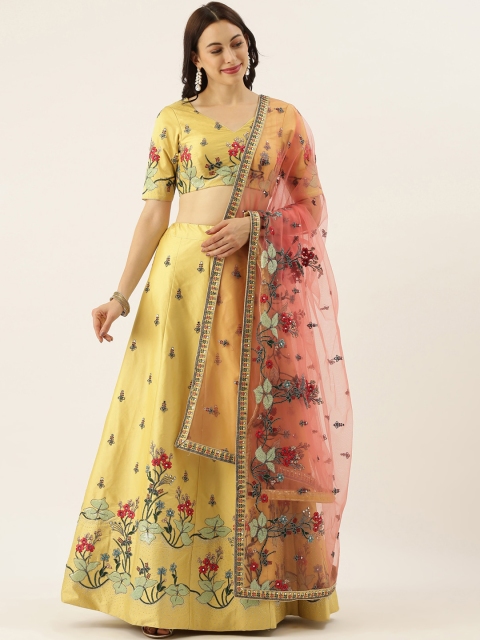 panchhi Yellow & Pink Embroidered Ready to Wear Lehenga & Unstitched Blouse with Dupatta
panchhi Yellow & Pink Embroidered Ready to Wear Lehenga & Unstitched Blouse with Dupatta