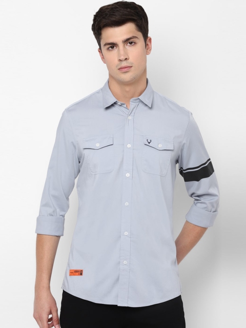 Allen Solly Tribe Men Blue Regular Fit Solid Casual Shirt