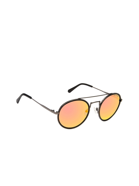 David Blake Unisex Gold Lens & Gunmetal-Toned Round Sunglasses with Polarised and UV Protected Lens, Yellow
David Blake Unisex Gold Lens & Gunmetal-Toned Round Sunglasses with Polarised and UV Protected Lens, Yellow