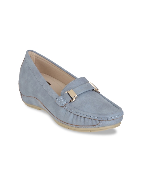 Flat N Heels Women Loafers, Blue