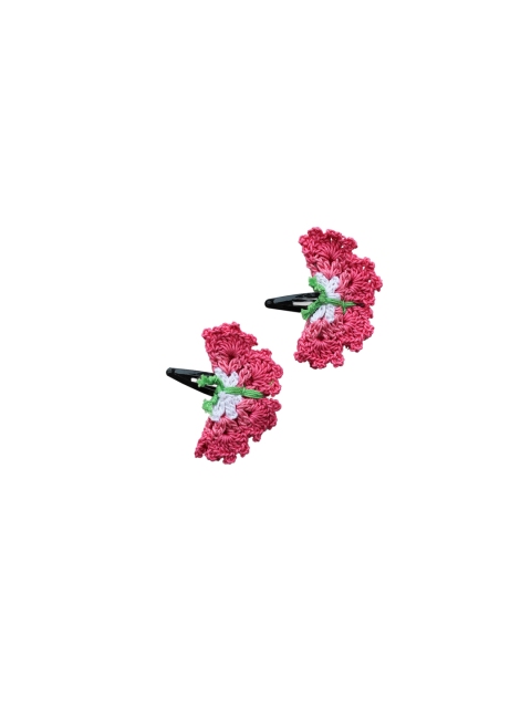 Woonie Girls Pink & White Set of 2 Embellished Tic Tac Hair Clip