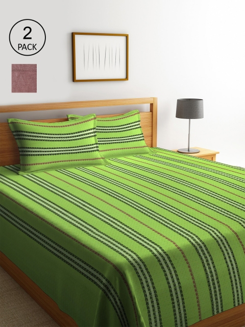 KLOTTHE Green & Maroon Set of 2 Woven-Design Double Bed Covers with 4 Pillow Covers
KLOTTHE Green & Maroon Set of 2 Woven-Design Double Bed Covers with 4 Pillow Covers