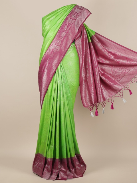 Pothys Green Woven Design Jute Silk Saree