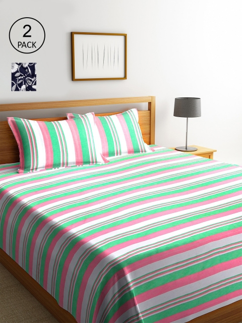 KLOTTHE Set Of 2 Multicoloured Woven Design Double King Bed Cover with 4 Pillow Covers, Multi
KLOTTHE Set Of 2 Multicoloured Woven Design Double King Bed Cover with 4 Pillow Covers, Multi