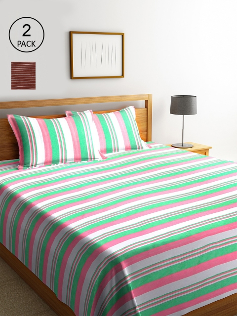 KLOTTHE Set of 2 Multicoloured Woven Design Double King Bed Covers with 4 Pillow Covers, Multi
KLOTTHE Set of 2 Multicoloured Woven Design Double King Bed Covers with 4 Pillow Covers, Multi