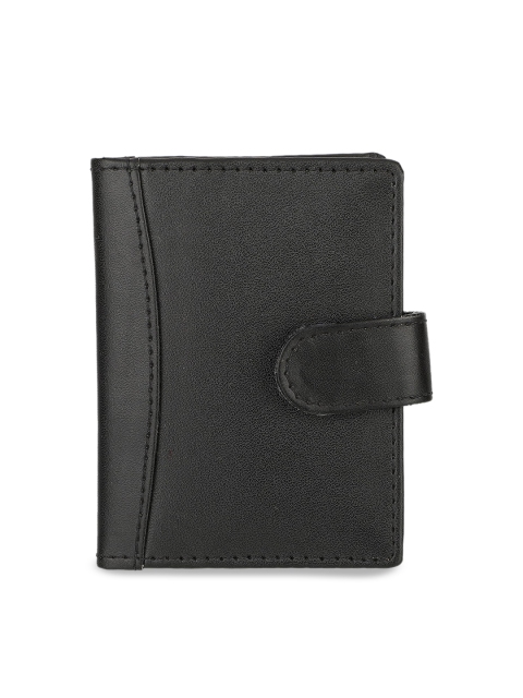 Leather Zentrum Unisex Black Solid Card Holder
