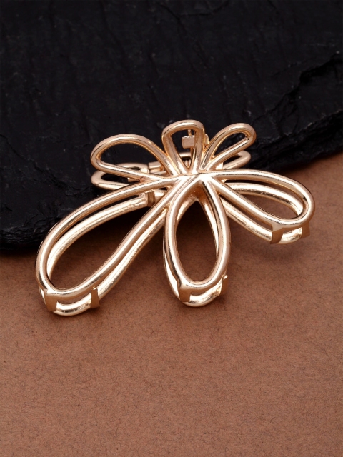 Ferosh Gold-Toned Ferosh Blooming Flower Clutcher