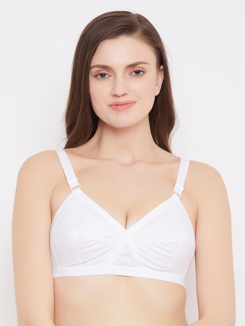 Klassik White Solid Non-Wired Non Padded Everyday Bra KLWHTSIM