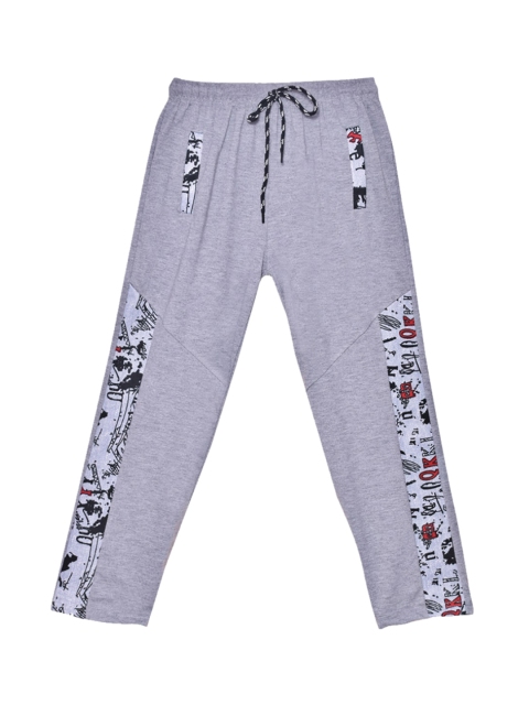 SWEET ANGEL Girls Grey Melange Solid Straight-Fit Track Pants
